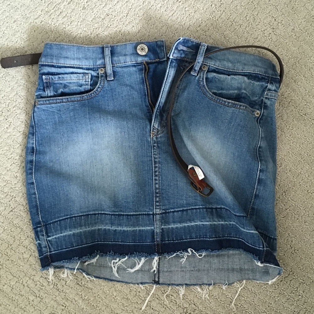express denim miniskirt